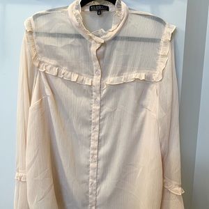 Eloquii peach blush blouse